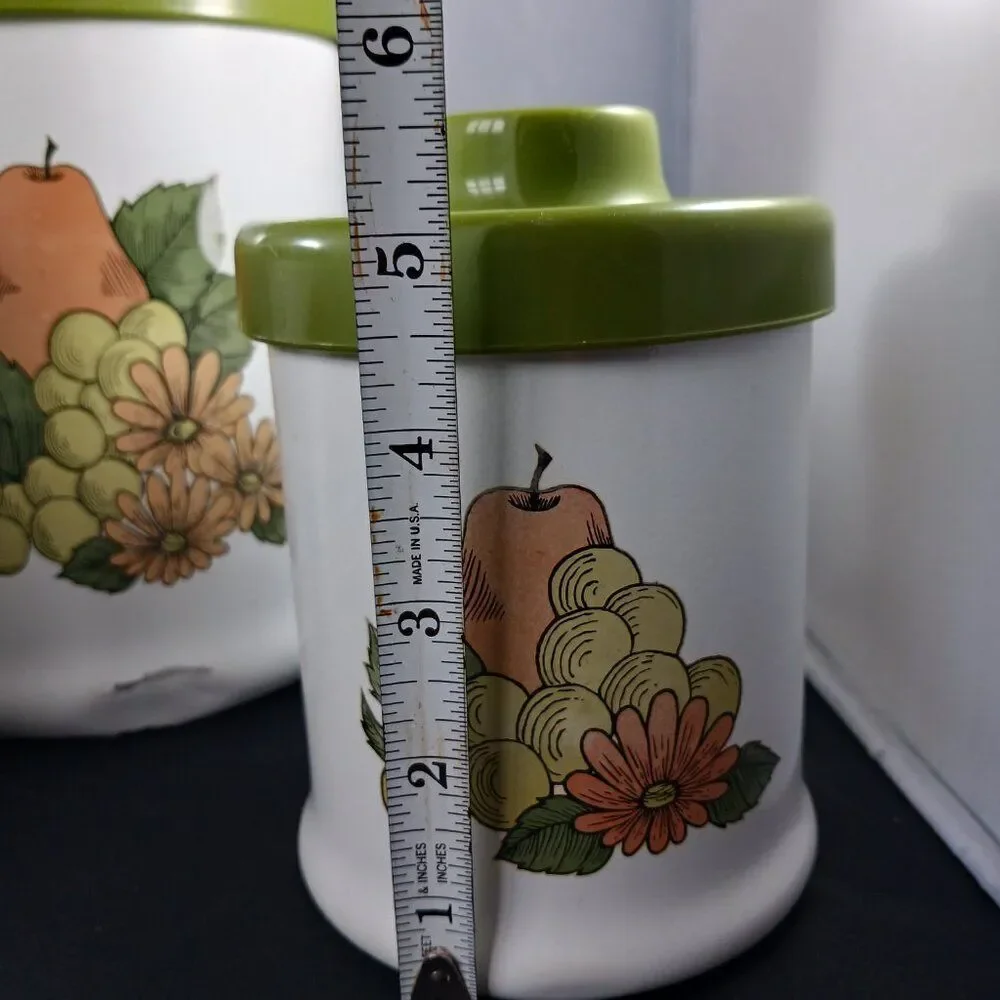 Vintage 70's  MCM 3pc Canister Set